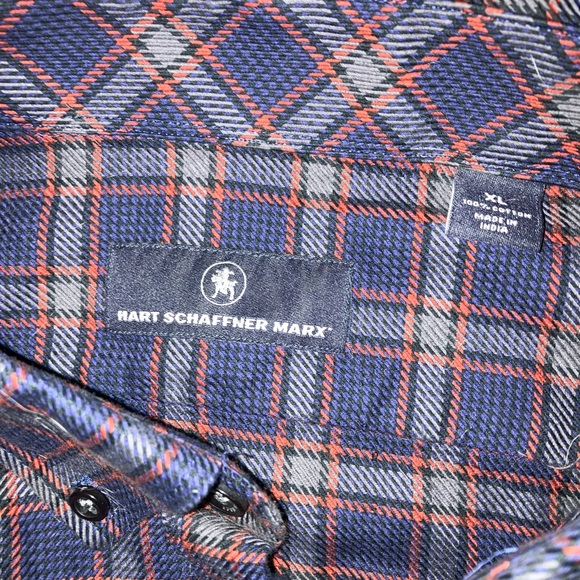 HART Schaffner Marx Button Down Plaid size XL - Picture 3 of 3